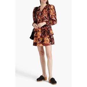 NWTGS Walter Baker Floral Ruffle Boho Cottagecore Mini DRESS SZ 2 RT $249